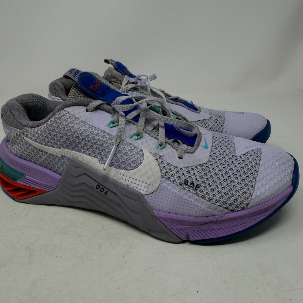 Nike Athletic Shoes Mens 10 Metcon 7 Lilac Grey Purple Training CZ8281-507 EUC